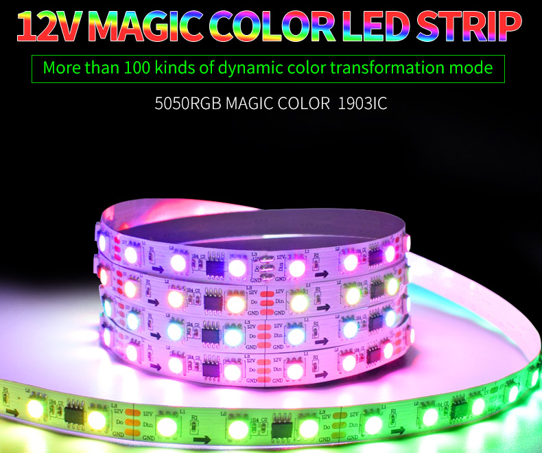IC 1903 Digital RGB 5050 LED Strip Lights