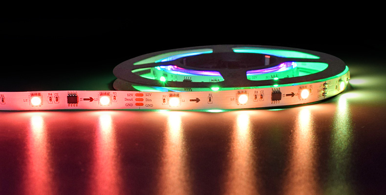 RGB LED Color Chasing Tape Light 