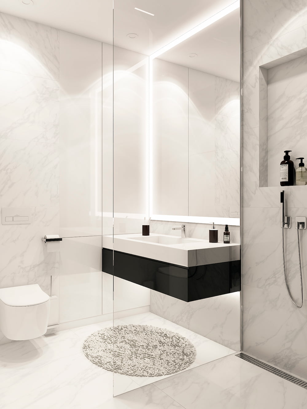 Single Color LED Strip Lights for Smart Bathroom