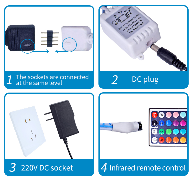 HOW TO CONNECT THE LED STRIP LIGHTS HOW TO CONNECT THE LED STRIP LIGHTS