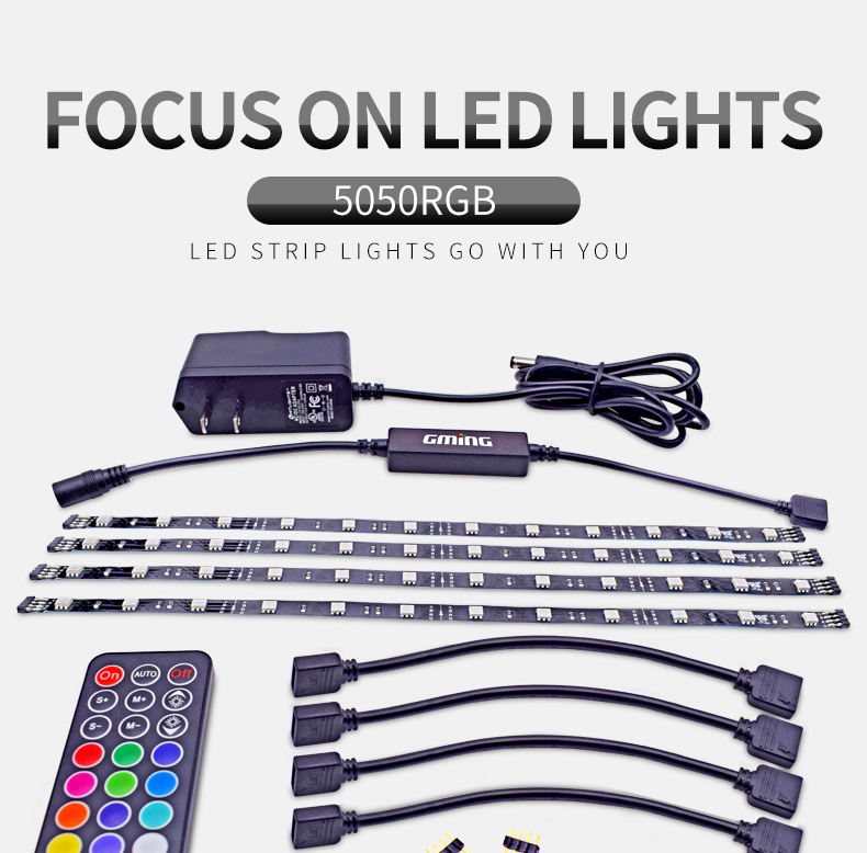 Color-Changing 5050 RGB LED Strip Lights Kit