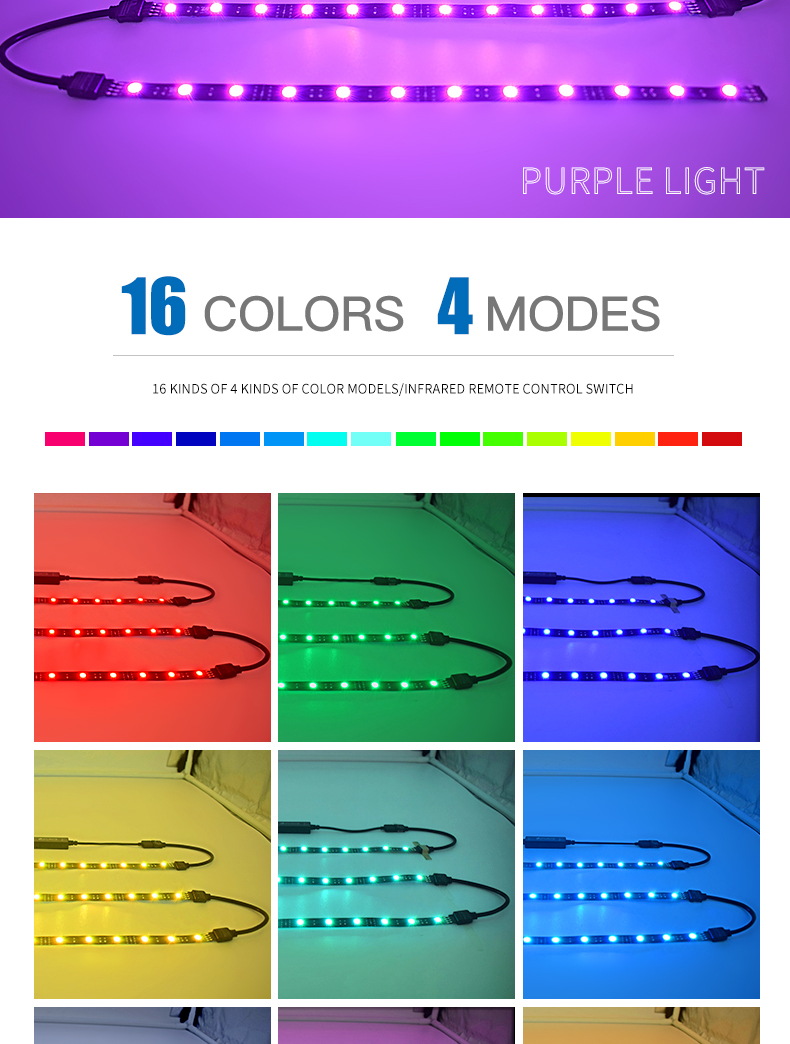 RGB Color-Changing LED Strip Lights