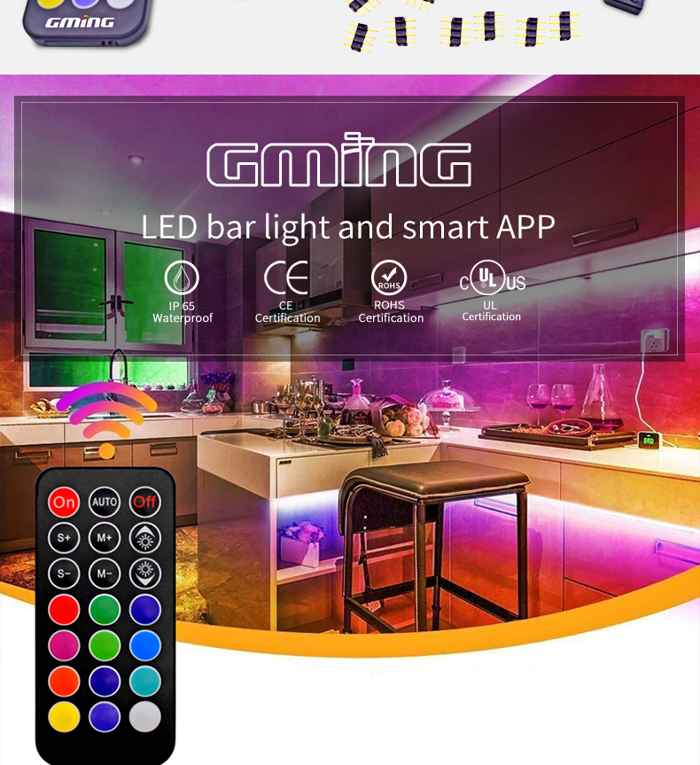 RGB LED Strip Lights Kit With 16 Colors