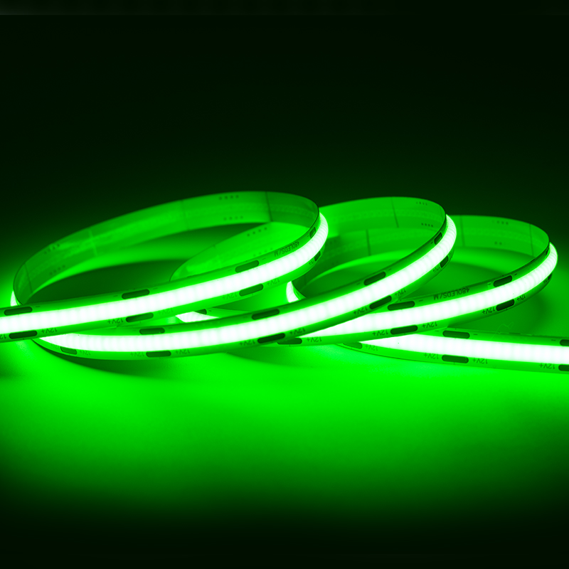 Green single-color COB LED light strip Green single-color COB LED light strip