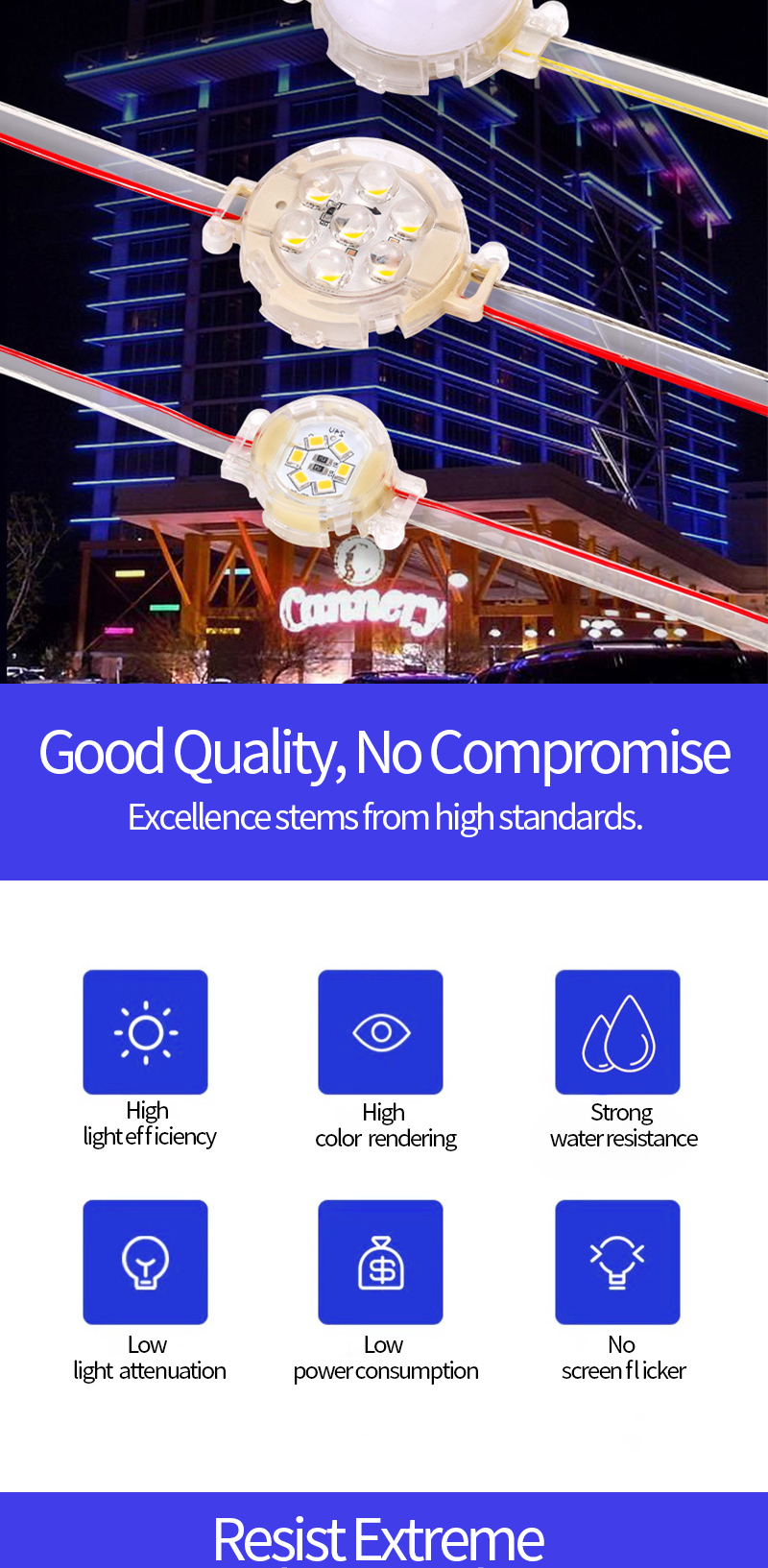 Sanan chip RGB pixel light