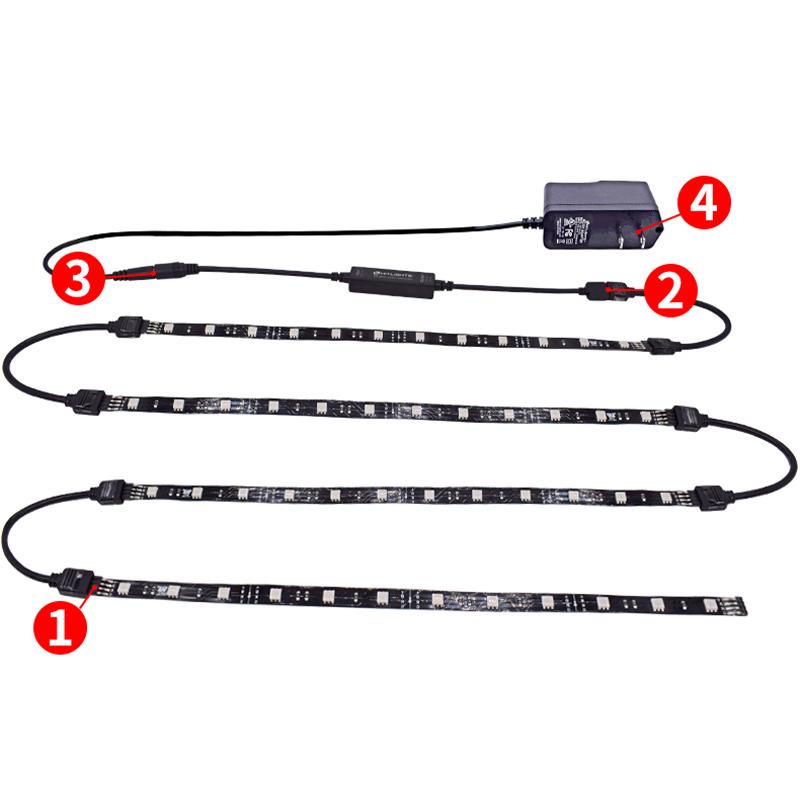 5050 RGB LED Strip Lights Kit