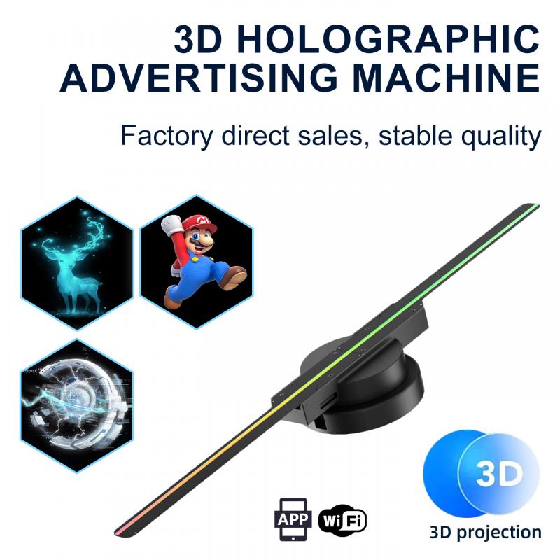 LED holographic fan screen floating 3D hologram for events and exhibitions