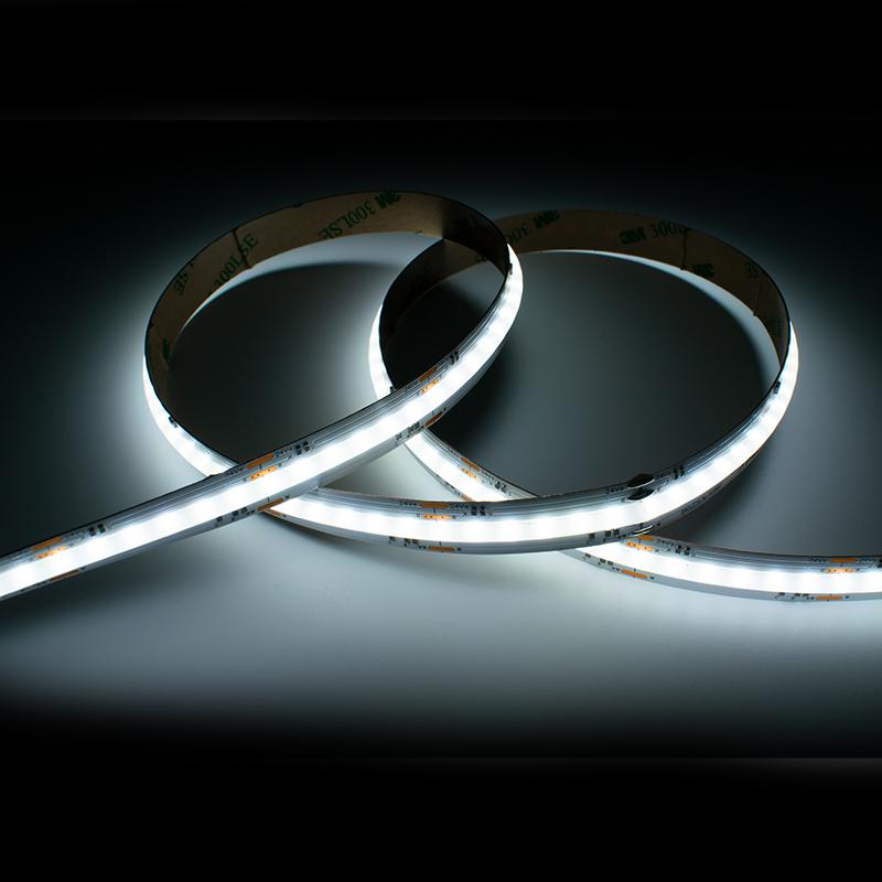 High density 5 color COB strip 24V 840 LEDs/m smooth even light