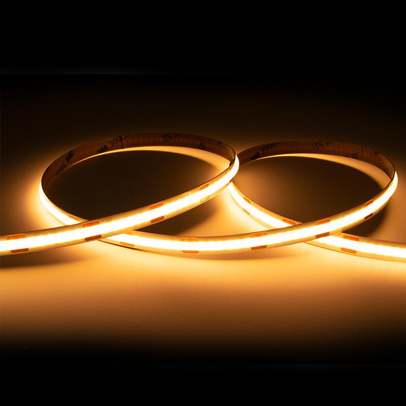 12V 24V COB LED strip 320 LEDs/m 8mm IP20 to IP68 multiple ratings