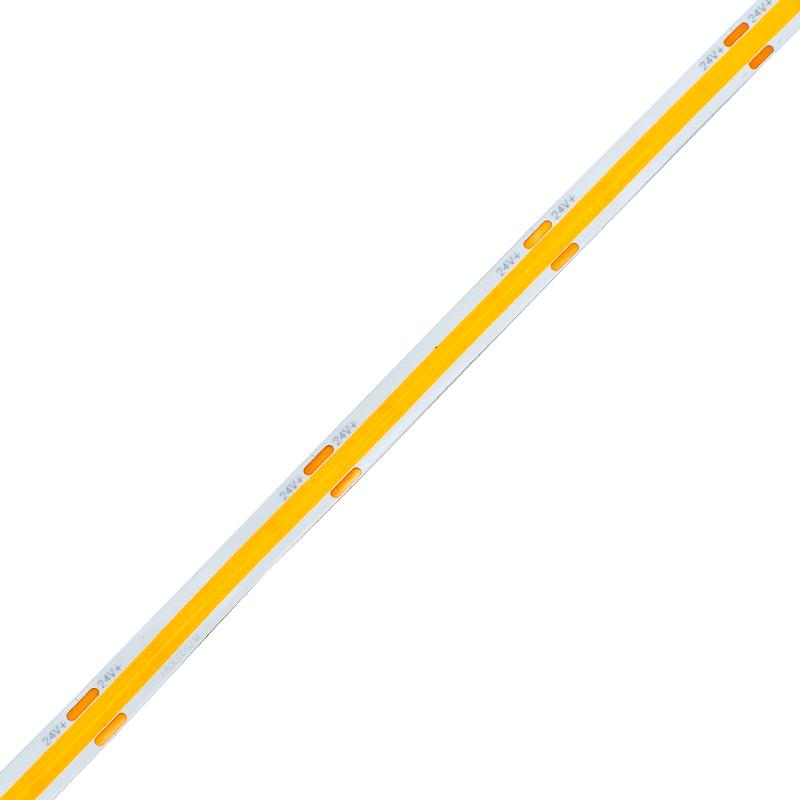 Flexible ultra high density COB LED tape 24V 480 LEDs/m bending around corner